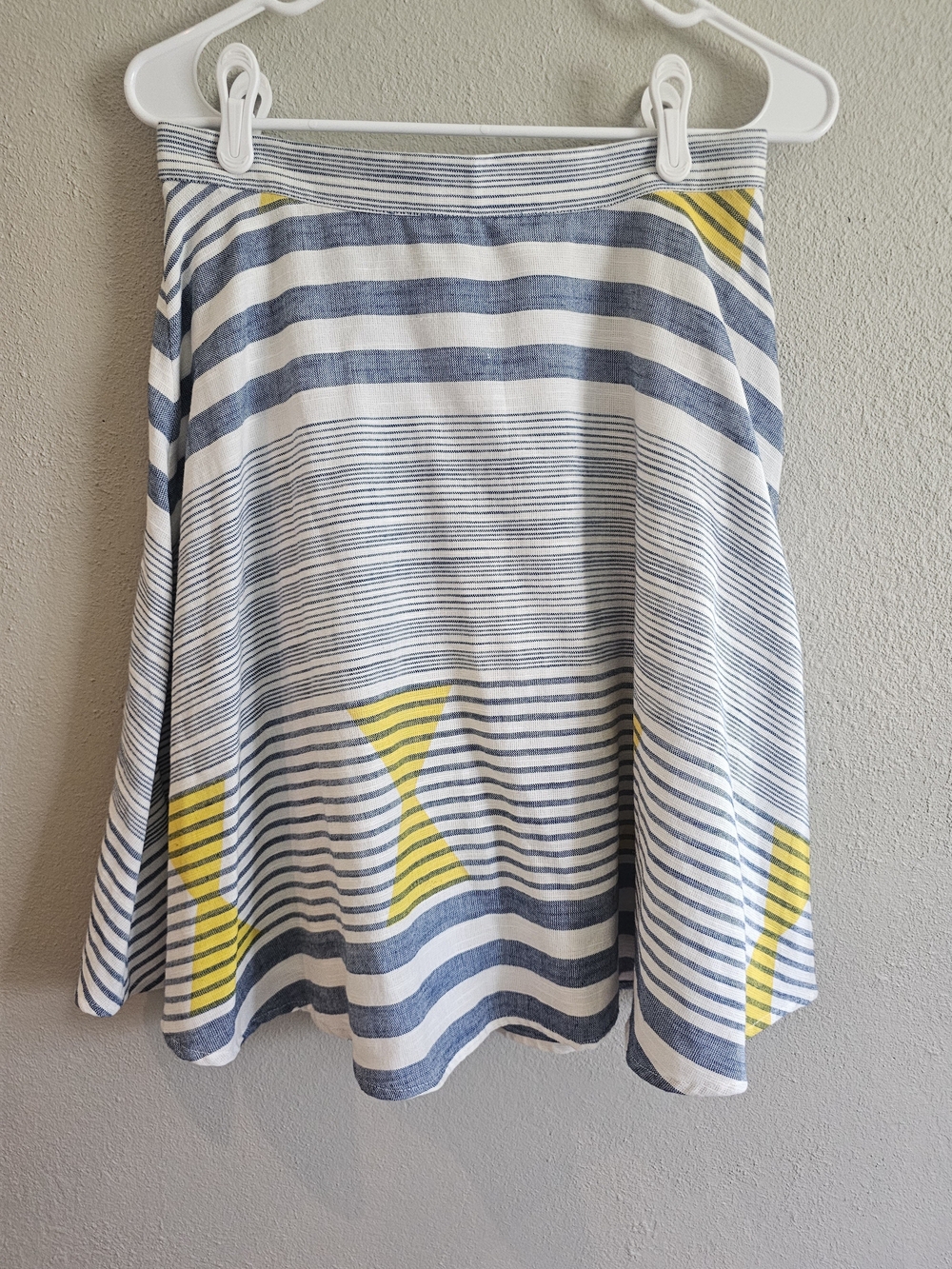 Anthropologie Plenty by Tracy Reese Marisol Swing Skirt Blue Striped Cotton M